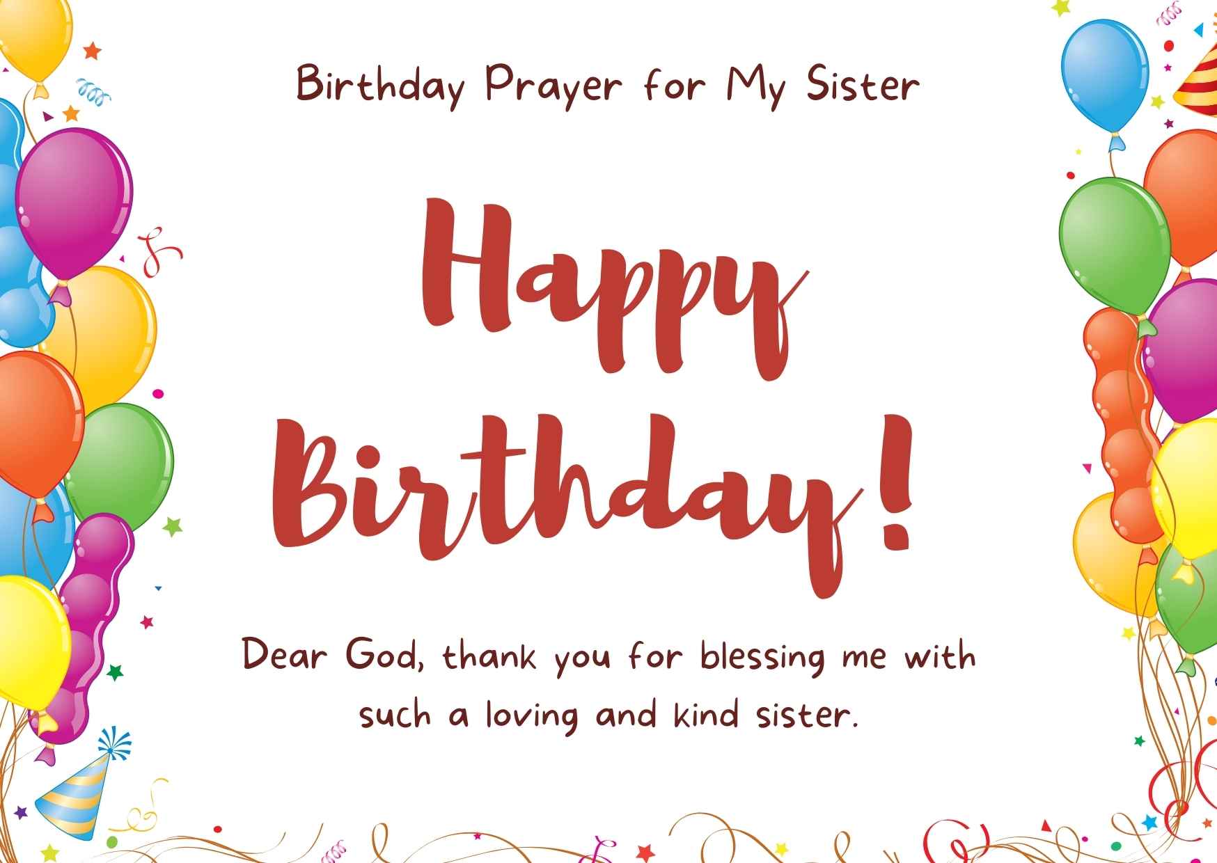 Birthday Prayer for My Sister