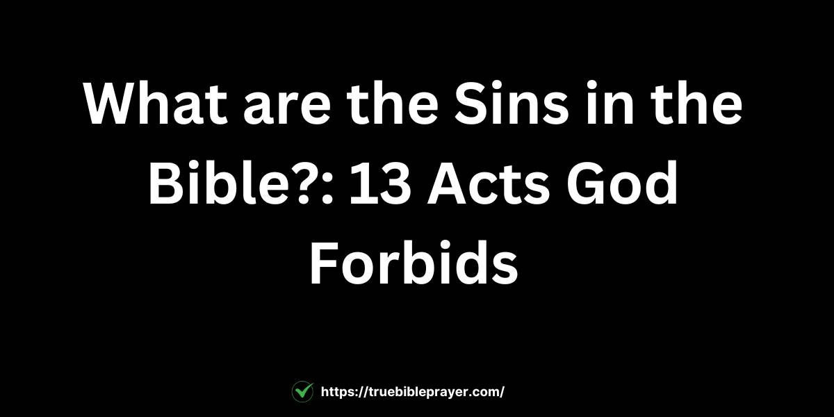 Sins in the Bible