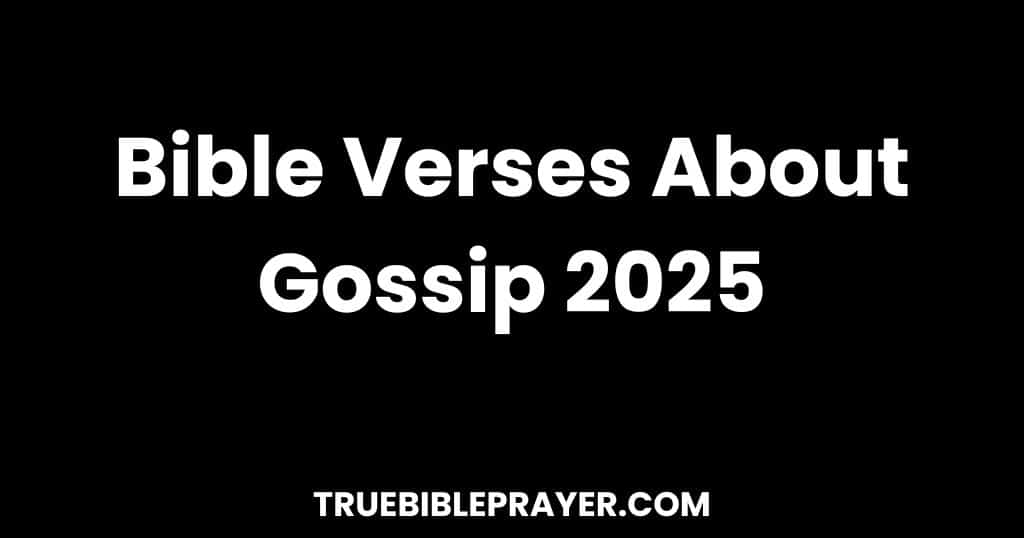Bible Verses About Gossip