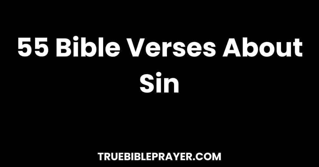 Bible Verses About Sin