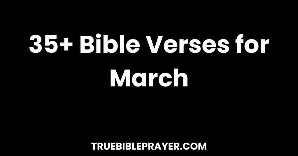 Bible Verses for March